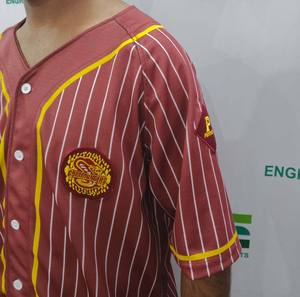 Personnalisable Noir Baseball Uniforme Jersey Respirant À Manches Courtes Hipster/ Hip Hop T-shirts Industrie Engro Sportswear - Product Image 3