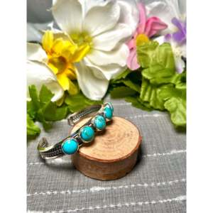 Duane Smith <b>Red</b> Skin Turquoise & Sterling Silver Fashion Cuff <b>Bracelet</b> - Product Image 2