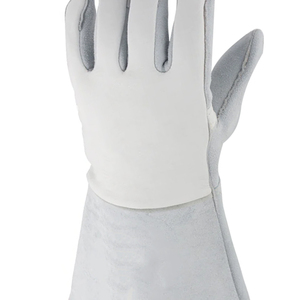 Guantes de seguridad resistentes al calor para soldadura TIG de cuero de vaca Partido de grano de primera calidad de 16 pulgadas - Product Image 5