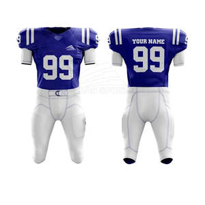 Ensembles d'uniformes de football américain légers pour adultes, matériel respirant en sergé pour équipe, option grande taille - Product Image 1