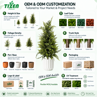 Arbre topiaire artificiel en cyprès de 60 cm en pot, en matériau PE résistant aux UV, moderne, ignifuge, pour l'intérieur, l'extérieur, le jardin, le balcon