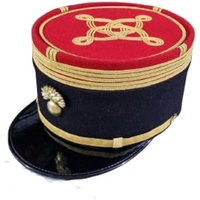 Gorra Militar Francesa Tradicional a Rayas, Estilo Kepi, para Uniformes, Desfiles y Fiestas, con Bordado y Trenzado Dorado