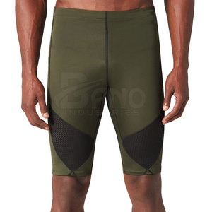 Pantalones cortos de compresión para hombre al por mayor, tamaño personalizado, de secado rápido y a precio bajo, patrón sólido - Product Image 1