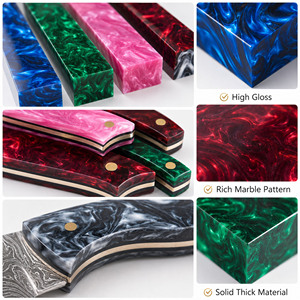 Custom Marble Pattern Acrylic Handle Blanks Knife Making <b>Material</b> for Chef Knife Folding Knife Outdoor Knife - Product Image 3