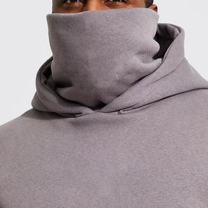 Pull personnalisé couvrant le visage à capuche 100% coton polaire hiver pour hommes extérieur Streetwear - Product Image 5