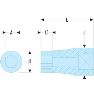 Douilles à 12 points Facom 3/4'' à entraînement pouce – Qualité supérieure - Product Image 2