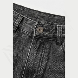 กางเกงยีนส์ทรงตรงขากว้างสไตล์วินเทจสำหรับผู้ชาย สีสันตามสั่ง ลุคเท่ๆ แบบสตรีท ซักฟอกแล้ว รุ่นใหม่สำหรับฤดูร้อน - Product Image 4