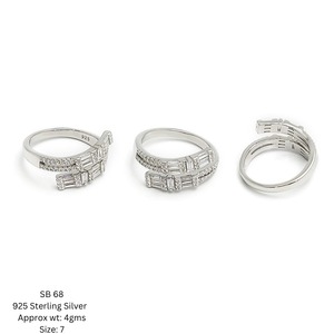 Bijoux fins zircon cubique Cz 925 bague en argent Sterling en gros personnalisé luxe 925 bagues de fiançailles bijoux pour femmes - Product Image 6