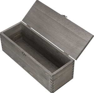 Customizable Wine <b>Box</b> in Natural Wood Engraved Wine Gift <b>Crate</b> With Lid and Handle for Easy Carrying - Product Image 2