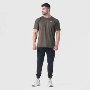 Camiseta Deportiva 100% Poliéster Flex Flow, Ligera, Tejido de Punto, Estilo Deportivo, Etiqueta Personalizada, Serigrafía, Nuevo Modelo - Verde Oliva - Product Image 4
