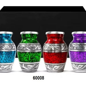 <b>Mini</b> Keepsake <b>Urns</b> <b>for</b> Human <b>Ashes</b>-Set of 4 Multicolor Unisex Elegant Memorial Design - Product Image 1