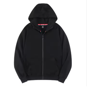 Nouveau automne et hiver 100% coton grande fermeture éclair à manches longues Baggy veste pull à capuche conception personnalisée - Product Image 2