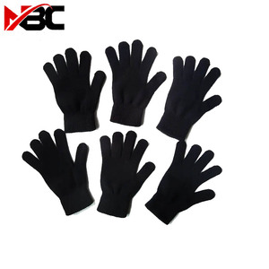 Gants de travail durables en coton noir tricotés à la main pour hommes 2023. - Product Image 1