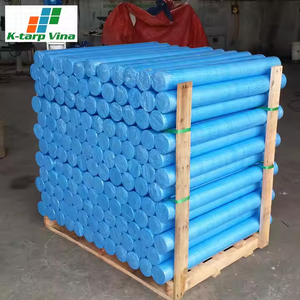 Rollo de lona de PE azul del proveedor de Vietnam, resistente al agua y a los rayos UV con servicio de procesamiento de corte - Product Image 3