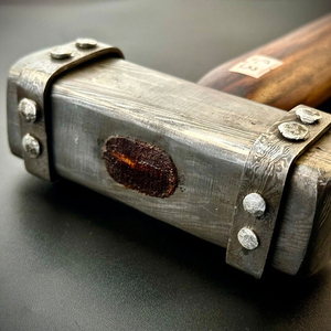 Heavy Duty Damascus Steel <b>Hammer</b> with Smooth Wood Handle Extra Grip DIY & OEM Customizable High Durability for Workshop Use - Product Image 5