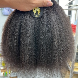 Tissage de cheveux vierges, cheveux crépus lisses, 100% cheveux brésiliens bruts, cuticule complète alignée, à vendre - Product Image 6