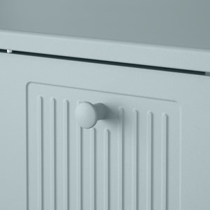 Armoire de rangement bleue élégante avec 3 portes et étagère ouverte parfaite pour la maison ou le bureau - Product Image 3