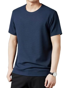 Qualité supérieure Offre Spéciale été 100% coton tricoté t-shirt décontracté couleur unie coupe régulière t-shirts pour hommes - Product Image 2