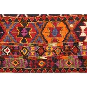 Tapis turc 2,4x15,4 pi (72x470 cm), tapis vintage rouge du sud-ouest - Product Image 3