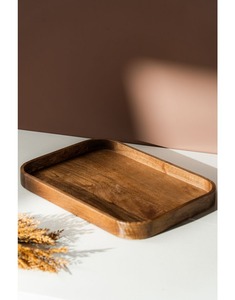 Solid Wooden Tray with Rounded <b>Edges</b> - Product Image 2