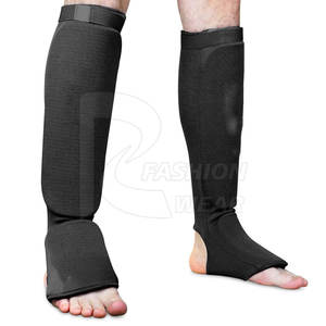 Espinillera de artes marciales para boxeo MMA Muay Thai Training Almohadillas de protección de Espinilla de cuero PU personalizables - Product Image 1