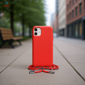 iPhone 15 Case with <b>Lanyard</b> Strap in Turquoise <b>Red</b> Black Purple Green Pink - Product Image 2