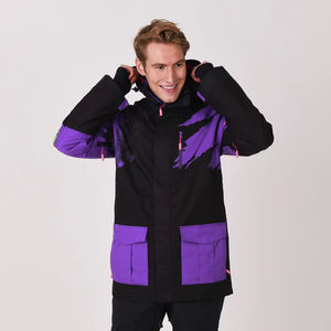 Veste parka de ski et de snowboard Polartec unisexe élégante Vêtements d'extérieur respirants avec fermeture éclair épaisse cachée et protection du cou pour adultes - Product Image 1