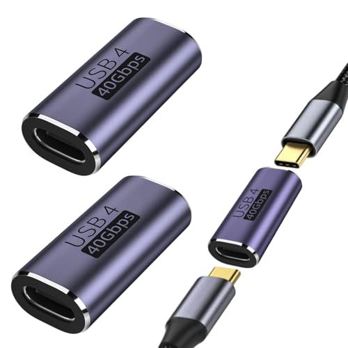 Type C Female to Female Straight Connector PD100W 40GB Thunderbolt 4 Adapter for MacBook Notebook Charging & Data
