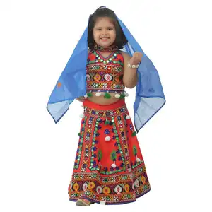 सर्वश्रेष्ठ बच्चों जातीय कपास मिश्रण राधा पोशाक Lehenga चोली Chaniya चोली सेट बच्चे को लड़कियों के निर्यात के लिए उपलब्ध