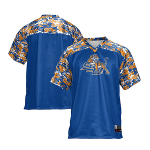 Jersey de fútbol americano sublimado de poliéster 100%, ropa deportiva de equipo personalizada, camisetas de entrenamiento transpirables, estampado corto para verano - Product Image 3