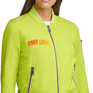 Vente en gros de veste universitaire pour femmes de haute qualité bombardier surdimensionné veste de baseball broderie personnalisée vêtements d'extérieur Letterman dames - Product Image 2