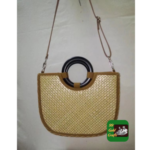 กระเป๋าโท้ทจากหญ้าทะเลผ้าทอมือธรรมชาติสำหรับการช้อปปิ้งแฟชั่นสบายๆการเดินทางชายหาดและการใช้งานกลางแจ้ง - Product Image 4