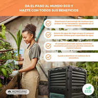 Composteur BioBin Mobiclinic écologique de 300 litres, transformateur de déchets pour jardin, pour usage domestique, ferme, état neuf ou d'occasion, moteur principal