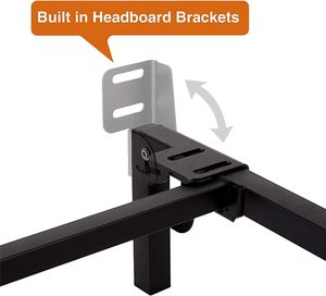 TRIHO THF-1701 โครงเตียงแพลตฟอร์มโลหะสําหรับงานหนักพร้อมพื้นที่เก็บของภายใต้โครงรองรับแผ่นเหล็กแข็งแรง - Product Image 4