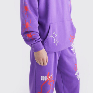 Custom Blank Sweat Suit Men <b>Plain</b> <b>Tracksuit</b> Training Fitness Sports Trousers Two 2 Piece Set Men Flare <b>Tracksuit</b> for Winter - Product Image 4