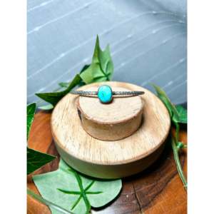 Navajo Handmade Sonoran Mountain Turquoise & Sterling <b>Silver</b> Fashion <b>Cuff</b> <b>Bracelet</b> - Product Image 1
