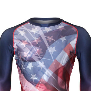 Camiseta de Compresión de Manga Larga con Cuello Redondo, Ajustada, Transpirable, con Protección UV UPF50+, Sublimación Completa, Diseño Personalizado - Product Image 3