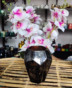 Vases à fleurs décoratifs multi-usages en verre noir brillant, faits à la main, pour la décoration de la maison ou les décorations de fête, vente en gros sur mesure - Product Image 2