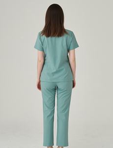 Costumes de gommage blancs pour infirmières dans des conceptions élégantes Uniforme d'infirmière à manches courtes Scrubs respirants à la mode médicale Taille XS à 6XL - Product Image 2