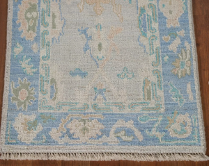 Alfombra con nudo hecha a mano Oushak de lana de alta calidad con nuevo diseño moderno patrón abstracto para sala de estar y dormitorio - Product Image 3