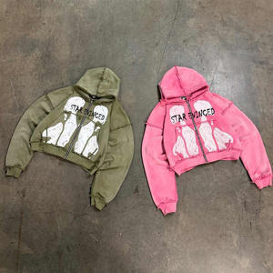 Sudadera con Capucha Corta de Algodón Grueso de Alta Calidad, Estilo Francés, Personalizable, Ecológica, Unisex, Antiarrugas - Product Image 5