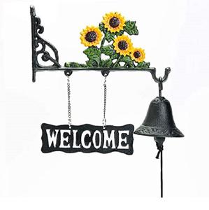 MS INC-sonnette murale extérieure en métal, sonnette de bienvenue, porte d'entrée de magasin, sonnette de porte suspendue décorative - Product Image 2