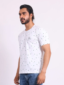 Vente chaude 100% coton T-Shirt mode impression coupe régulière extensible col rond demi manches pour tous les jours décontracté confort sorties - Product Image 5