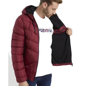 OEM Custom Logo <b>Men's</b> 2026 Winter Red <b>Lightweight</b> Safari <b>Jacket</b> Stand Collar <b>Waterproof</b> Fashionable Duck Bomber Thin Thickness - Product Image 2