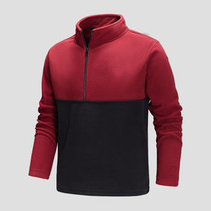 เสื้อสเวตเตอร์สวมหัวขนแกะขั้วโลกซิปไตรมาส1/4มีกระเป๋า - Product Image 1