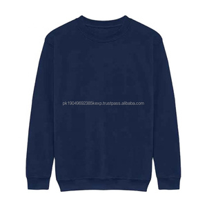 Vente en gros Nouveau sweat-shirt bleu marine à col ras du cou 100% coton pour hommes - Product Image 1