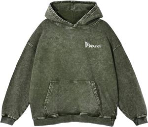 Sudadera con Capucha para Hombre de Alta Calidad, Lavado Ácido, Estilo Personalizado con Logotipo, Tejido Grueso GSM, Cómoda, Varios Colores - Product Image 1