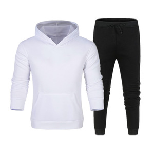 Chándal ajustado de moda para hombre, ropa de entrenamiento transpirable con cremallera para invierno, conjuntos de sudadera con patrón sólido - Product Image 6