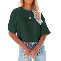 T-shirt écologique teint en coton respirant de haute qualité Streetwear noir et uni pour adolescents Impression graphique avec LOGO personnalisé