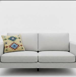 Funda de Cojín Moderna de Algodón Tejido Color Beige con Patrón Floral, Cierre de Cremallera, Lavable, para Uso en el Hogar y Hoteles - Product Image 3